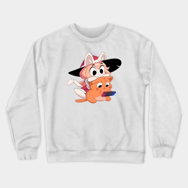 Cozy and nosy Crewneck Sweatshirt by StickyAndSleepy